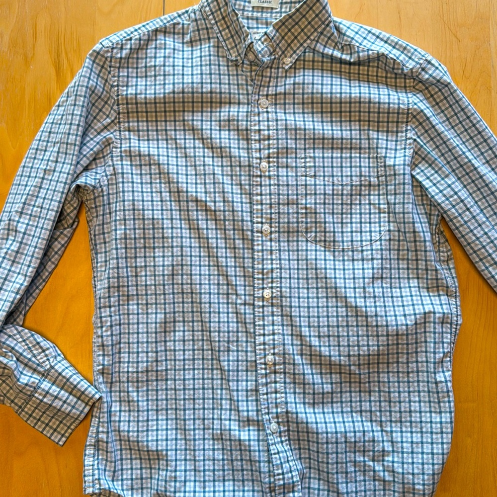 J.crew Secret Wash -LIGHTWEIGHT/Cool Max Classic fit Small lg sleeve shirt